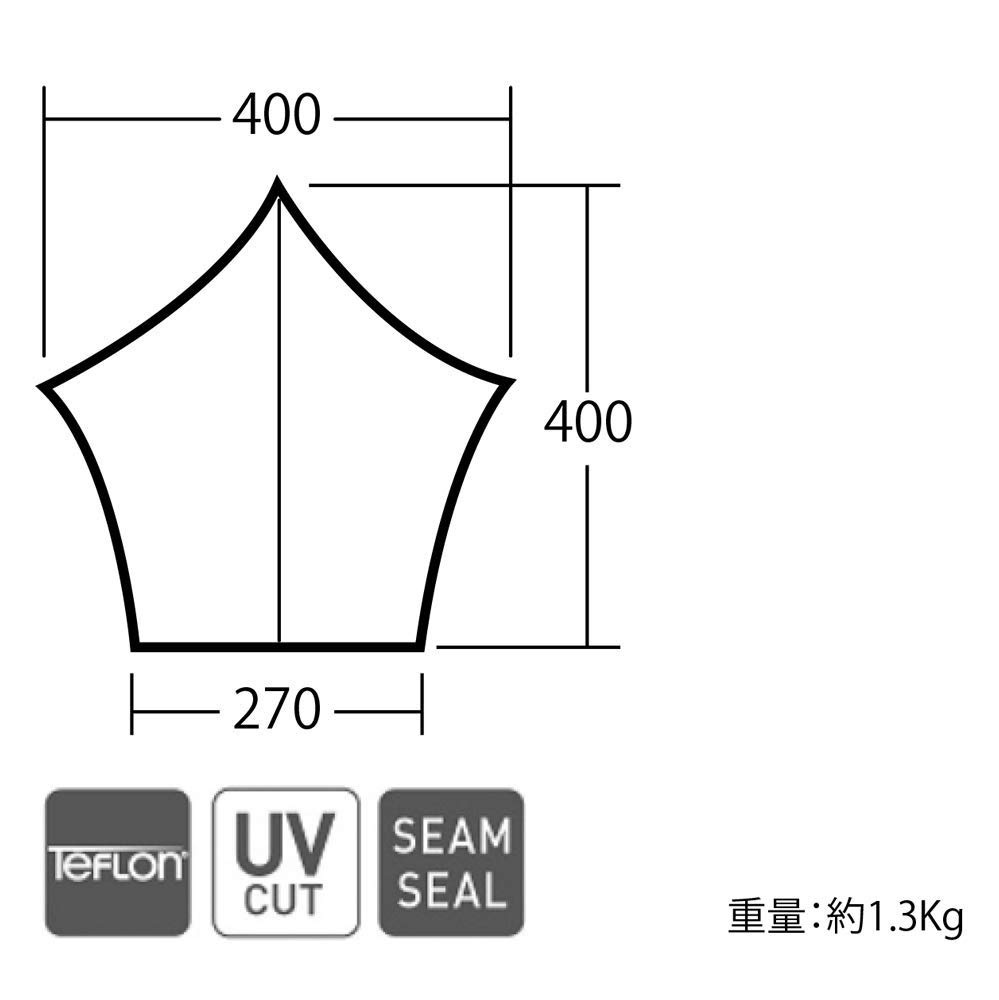 Брезент для кемпинга Canadian East x Ogawa Outdoor Pentagon Black CETO1023