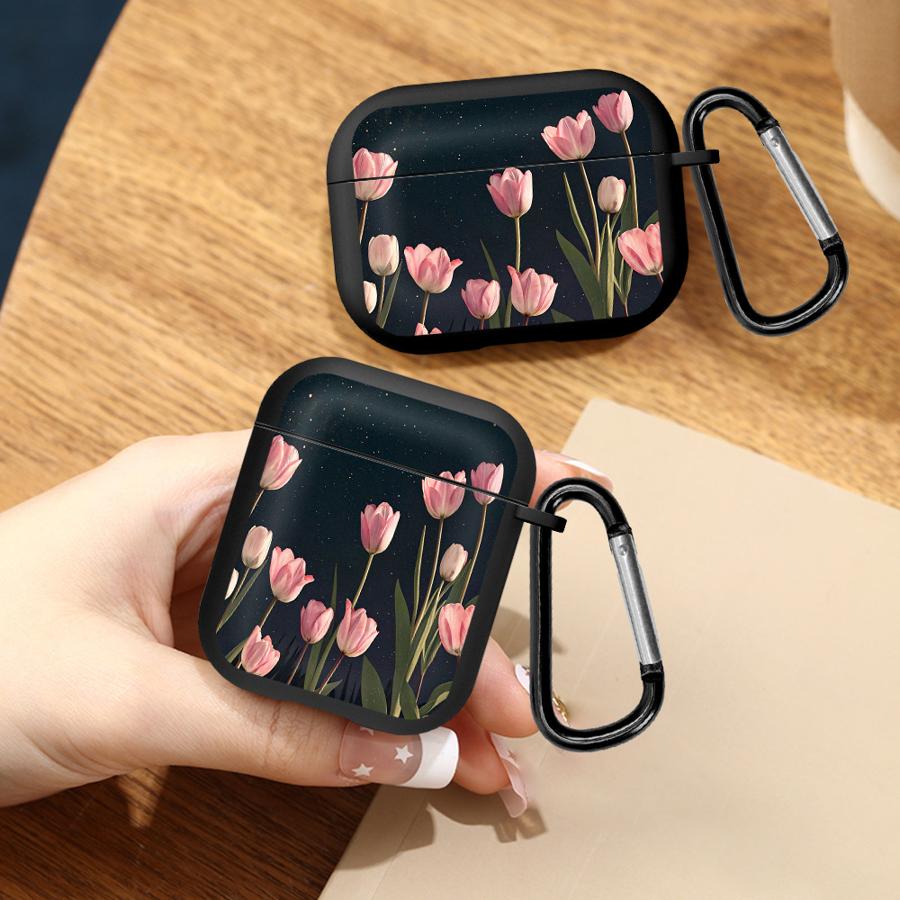 Розовый чехол-тюльпан для Airpods 3 1 Pro Pro3 Pro2 2 4 Чехлы для наушников Обложка