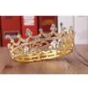Crystal Baroque Crown Sparky Round Crown for Women Headwear Crystal Bridal Tiara  Banquet