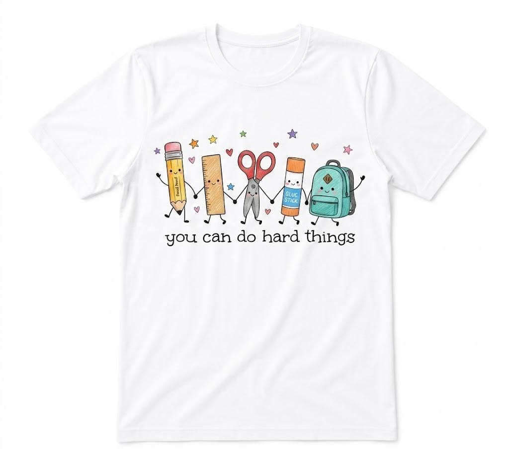 You Can Do Hard Things Kindness Off Teacher Lover White T-shirt