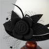 Hat Women's Autumn and Winter Warm Woolen Hat Temperament Dome Top Hat Elegant Retro Mesh Flower Fashion Hat