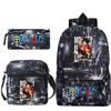 ONE PIECE Luffy Peripheral Student School Bag Three-piece Amazon Popular Youth Backpack Shoulder Bag Pencil Bag