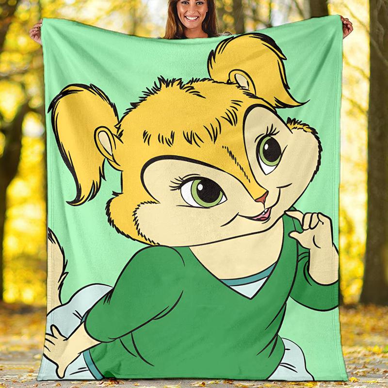Alvin Chipmunks Theme Printed Blanket Perfect For Couch Bed Travel Outdoor Use Machine Washable Cozy Durable