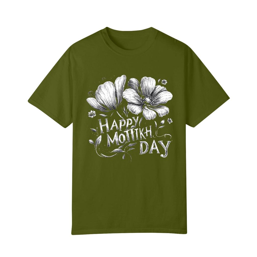 Women's Casual Fashion Street Slim Short Sleeve Mother's Day Printed T-Shirt Top