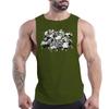 Мужской жилет с круглым вырезом без рукавов для отдыха, бега, спорта, отдыха, анимации, удобный, дышащий, с принтом, модный на четыре сезона