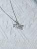 Sweet Four Flower Clover Necklace for Women Copper Zircon Dainty Lucky Pendant Chic Collarbone Chain Party Autumn Winter Fashion