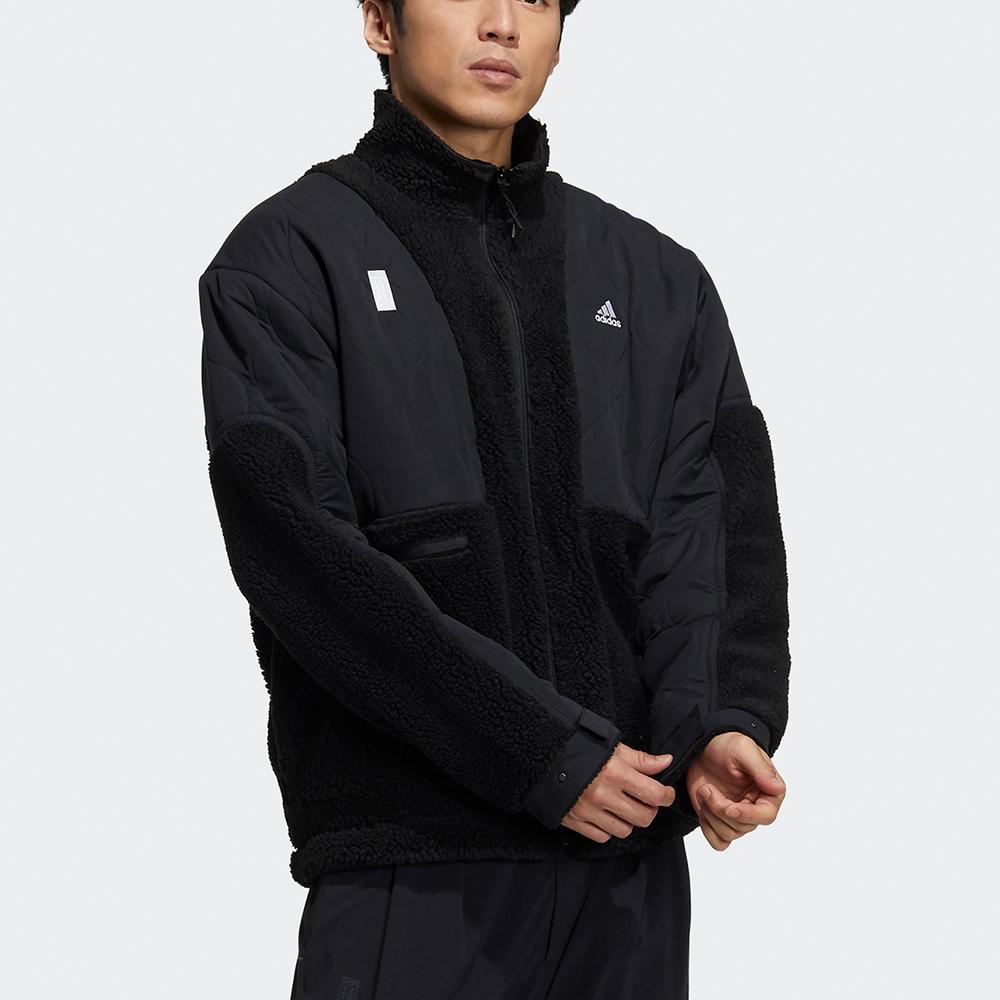 adidas Оригиналы Wj Mixboa Jkt Сшитая флисовая куртка Черная Мужская H40243