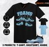 Рубашка в тон Foamposite One Psychic Blue Для сочетания с кроссовками Подвеска на обувь Футболка Унисекс Футболка