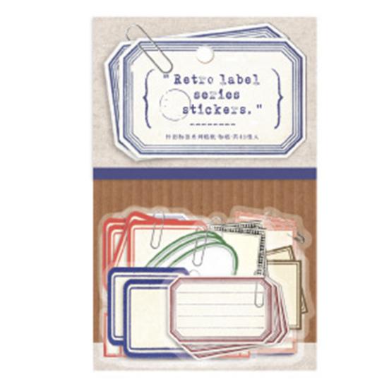 Attractive Vintage DIY Portable Nostalgia Series Pocket Stickers Dormitory Accessory Pocket Stickers