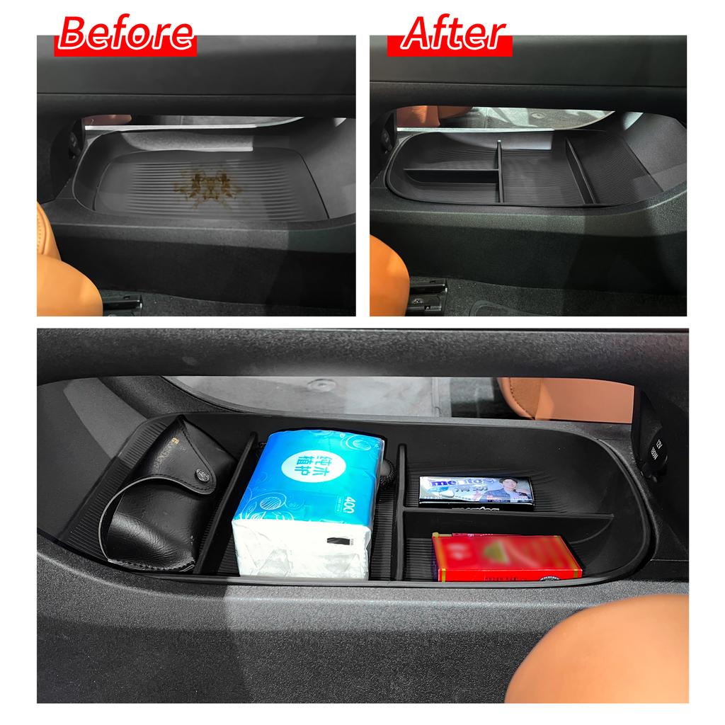 For NIO ET5 2022-2024 Central Armrest Lower Layer Storage Box Car Center Console Tray Organizer Tidying Accessories