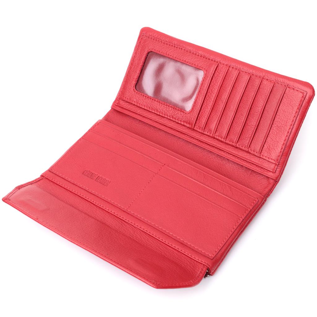 Wallet for Women with Card Block Made of Genuine Leather ST Leather 22699 Red