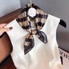 100% Pure Silk Square Scarf 53x53cm Floral Print Lightweight Elegant Womens Accessory Fashion