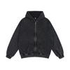 Men's Spring and Autumn Solid Colour Plus Size Zip Paragraph Jacket Casual Hundred Loose Hooded Comfortable Sweater Outerwear