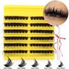 Набор одинарных пучков ресниц D, японский и корейский DIY сегментированный натуральный густой волос, портативный