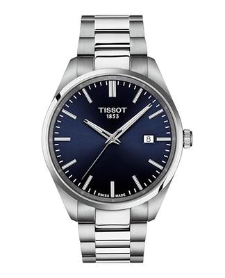 Мужские часы Tissot PR100 с синим циферблатом и браслетом (T1504101104100) [Официальный импорт]