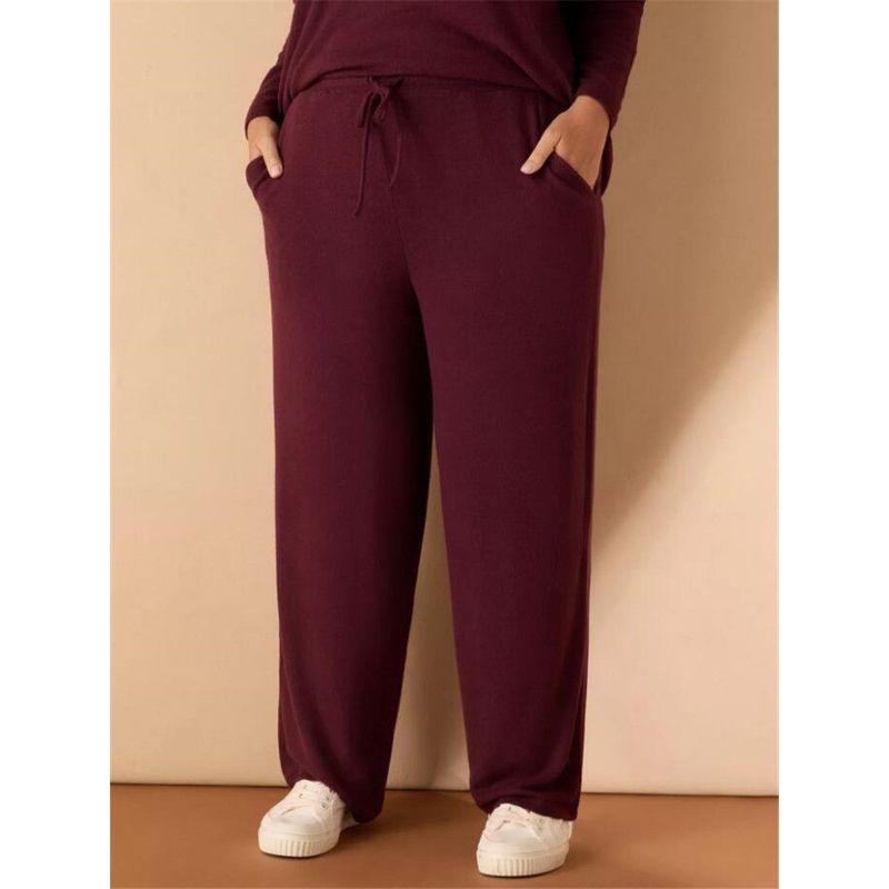 Exported to the Uk, Large Size Plus-Size Women's Super Soft, Comfortable, Skin-Friendly Side-Pocket Home Pants