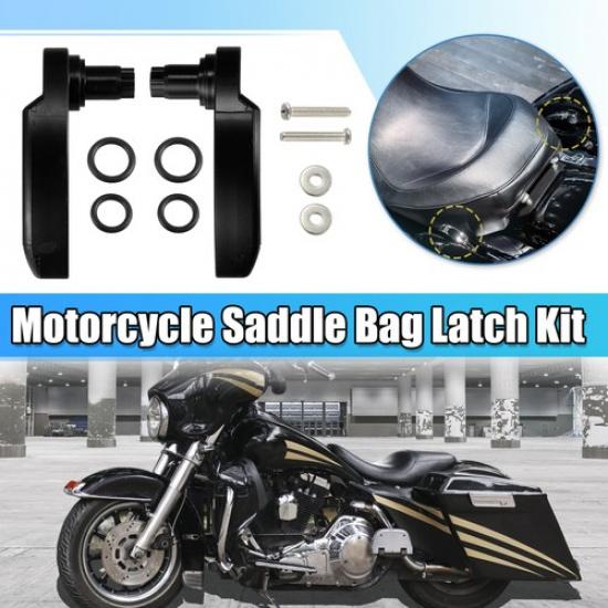 Motorcycle Saddle Bag Latch Kit for Harley-Davidso<wbr/>n Road King 2014-2019 Black