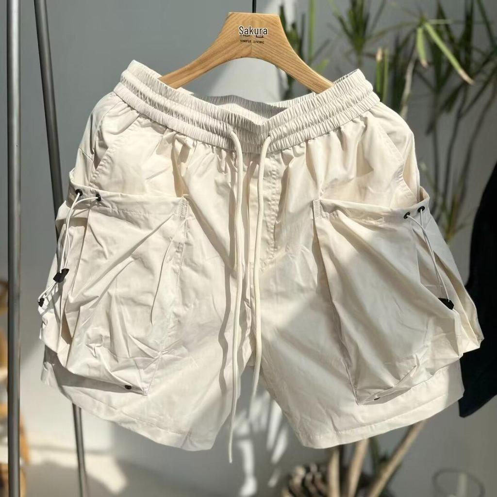 Мужские функциональные шорты для работы быстросохнущие с широкими штанинами и сетчатой подкладкой