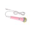 Kids Wired Microphone 3.5mm Plug Low Distortion Portable Music Toy Children Singing Mic for Karaoke Family Party Pink