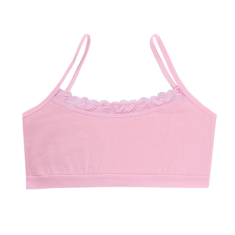 Girls Young Lace Bra Puberty Teenage Soft Cotton Underwear Training Bra Clothing