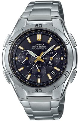 Мужские часы Casio Wave Ceptor Titanium Silver WVQ-M410TD-1A2JF с радиоконтролем и питанием от солнечной батареи,