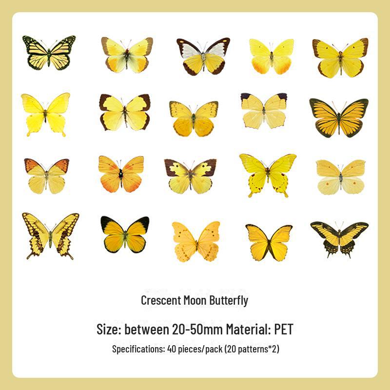 Японские ретро милые мультяшные наклейки с бабочками для украшения дневника своими руками