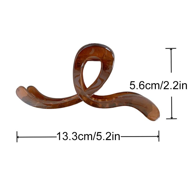 1 шт. Крабовая клешня, элегантная шпилька, роскошные аксессуары для девочек, модные акриловые заколки для волос, волнистые