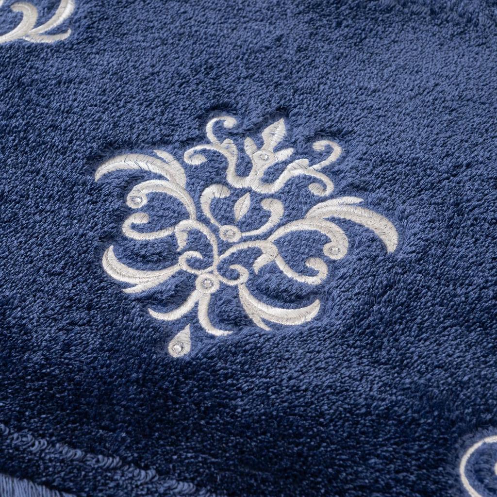 Senko NYNAS Royal Palace Bath 55 x 85 Navy Blue with Elegant 14647 Mat, approx. cm, Rhinestones, Design,