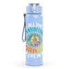 1PC Rainbow Sun Pattern 750ml Color Plastic Sports Water Bottle Leakproof Flip Straw Lid Suitable for Sports Office Home Use