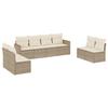VidaXL Salon de Jardin avec Coussins 8 pcs, Canapés de Terrasse, Ensemble de Meubles de Patio, Mobilier d'Extérieur, Beige 3258292