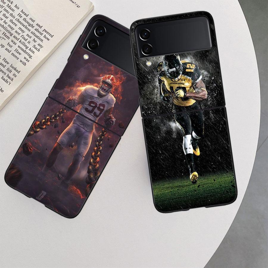 Эстетика Предельной Прочности Регби Чехол Для Телефона Для Samsung Z Flip 7 6 5G Galaxy Z Flip 5 4 3 Черный Жесткий Чехол-Крышка Роскошный ПК She