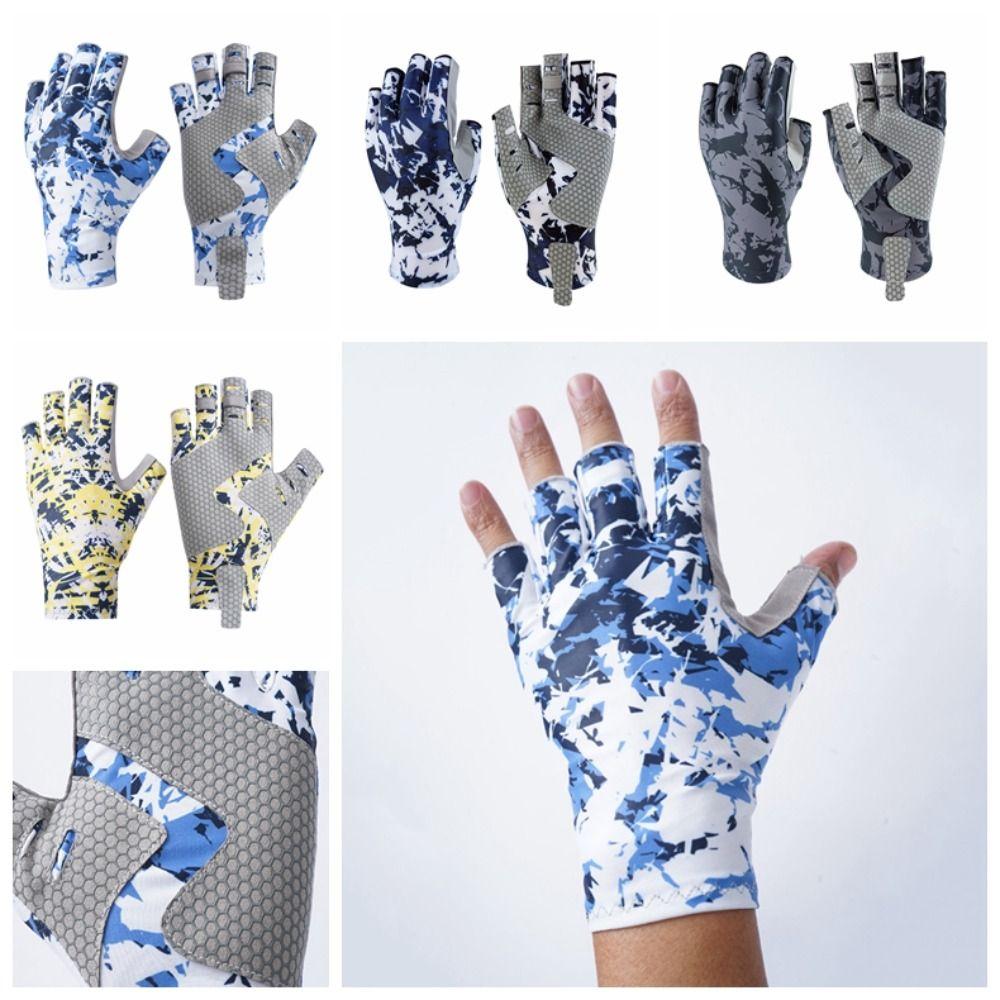 Summer Sunscreen Fingerless Fishing Gloves Fingerless Sea Fishing Gloves Nautical Sports