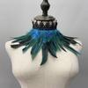 Cosplay Women Sexy Natural Feather Feather Choker Lace Fake Collar Punk Cape Shawl