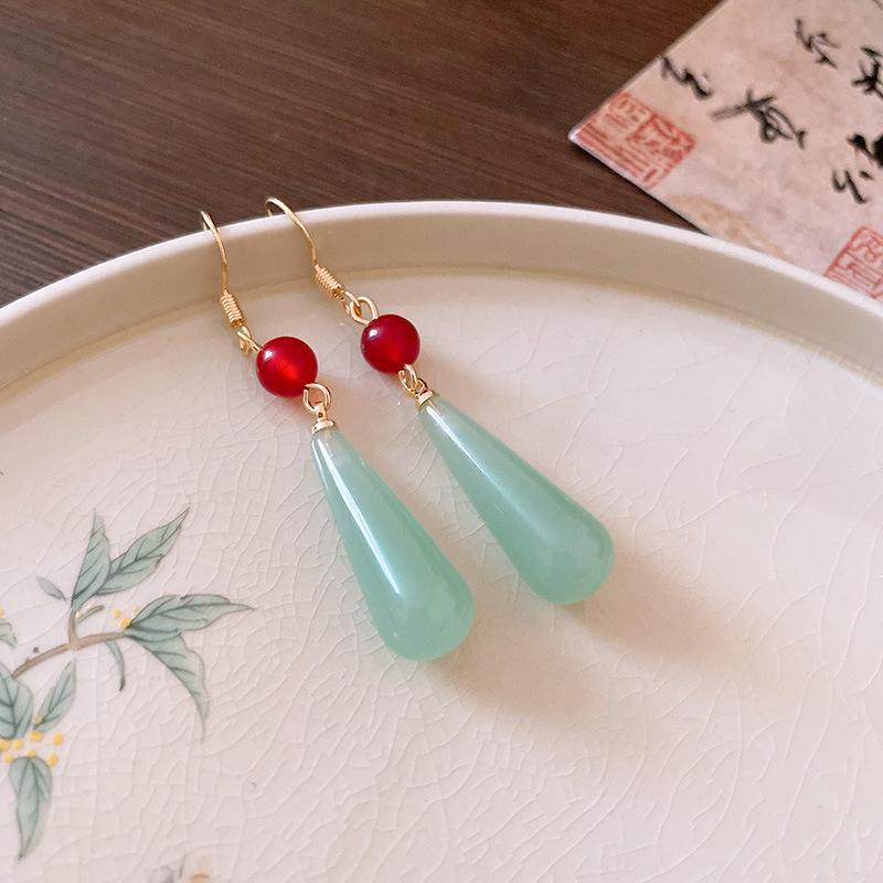 Гуофэн Серьги-кисточки с цирконом 'Серебряная игла', Ретро Легкая роскошь Высококлассные серьги-гвоздики Нишевые Универсальные серьги