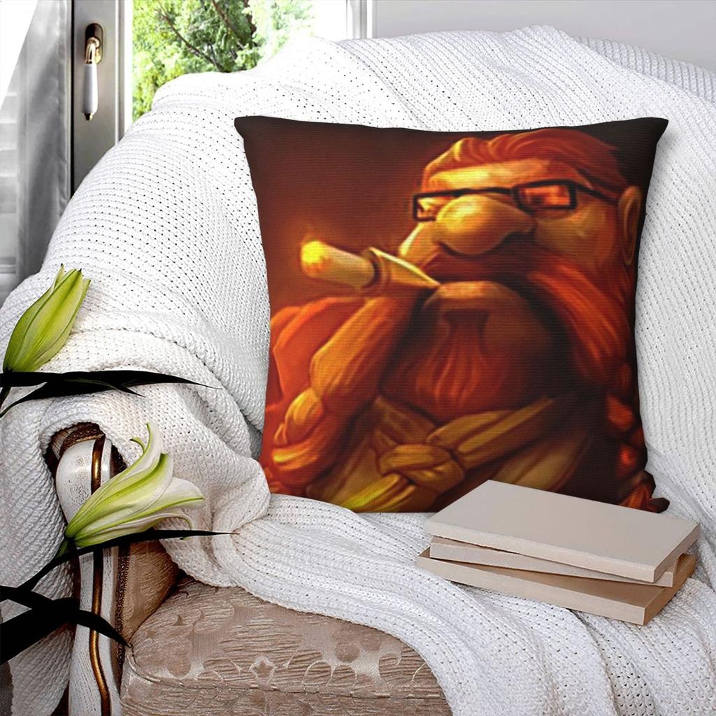 Gragas Alpha Male Square Pillowcase Pillow Cover Polyester Cushion Zip Decorative Comfort Throw Pillow for Home Sofa