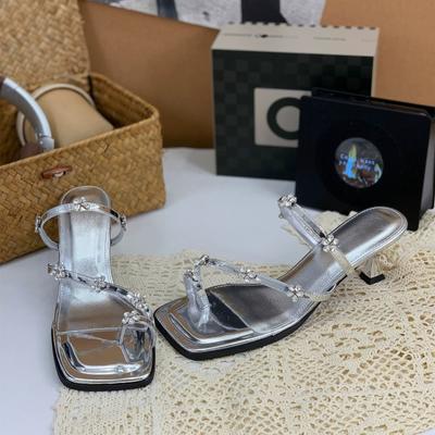 Мода 2025 Новое Летнее Дизайнерское Платье Слайды Пляжная Обувь Женские Бант Балетки Женская Обувь Открытый Носок Балетки для Женщин