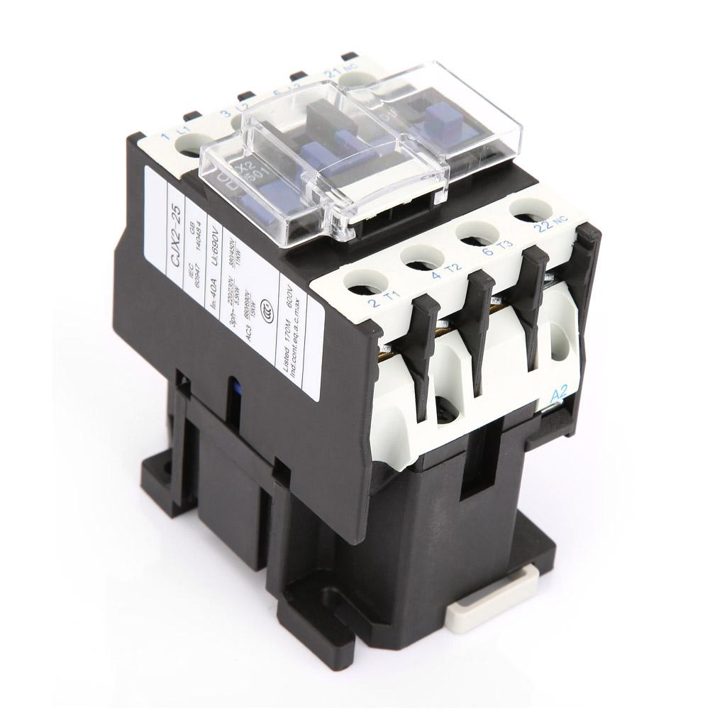 CJX2-2501 High Sensitivity Industrial Electric AC Contactor 220V 25A