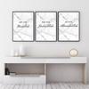 Islamic Mural Marble Wall Art Poster Arab Quotes Print Modern Muslim Canvas Painting Wall Pictures for Living Room Home Decor