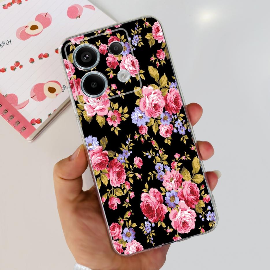 For Xiaomi Poco X6 Pro 5G Case Cute Cat Butterfly Painted Cover Soft Silicone Phone Case For Xiaomi Poco X6 Pro PocoX6 5G Fundas