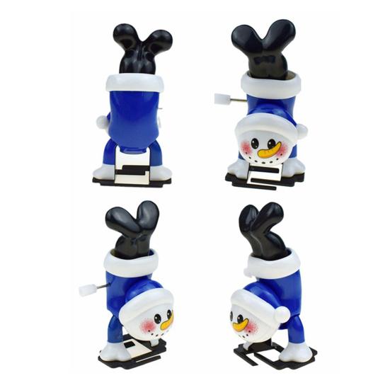 Мини Рождественская заводная игрушка Медведь/Санта Клаус/Снеговик/Олень Заводная игрушка из пластика Бегающие Прыгающие Движущиеся Фигурки для Рождественских Вечеринок