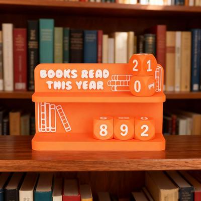Счетчик прочитанных книг Декор книжной полки Книга Прочитано в этом году Украшение Годовой отчет о чтении Трекер читательского вызова Подарок для книголюбов