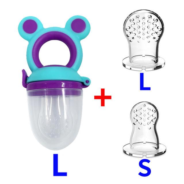 New Baby Nipple Fresh Food Fruit Milk Feeding Bottles Nibbler Learn Feeding Drinking Water Straw Handle Infant Teething Pacifier