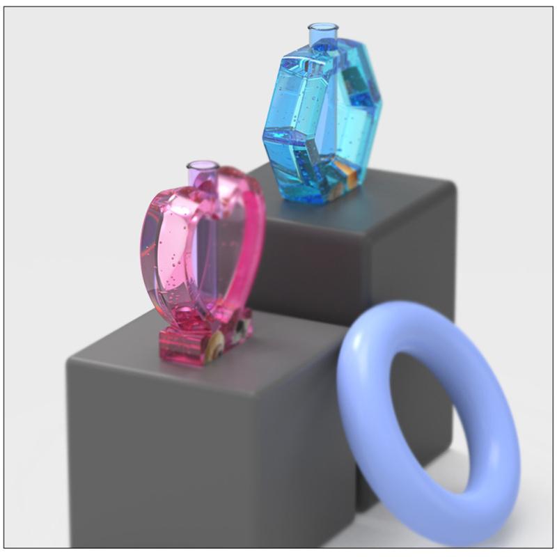 Силиконовая ваза для цветов, набор шестигранных форм, станция для размножения растений в форме любви с пробиркой, гибкая