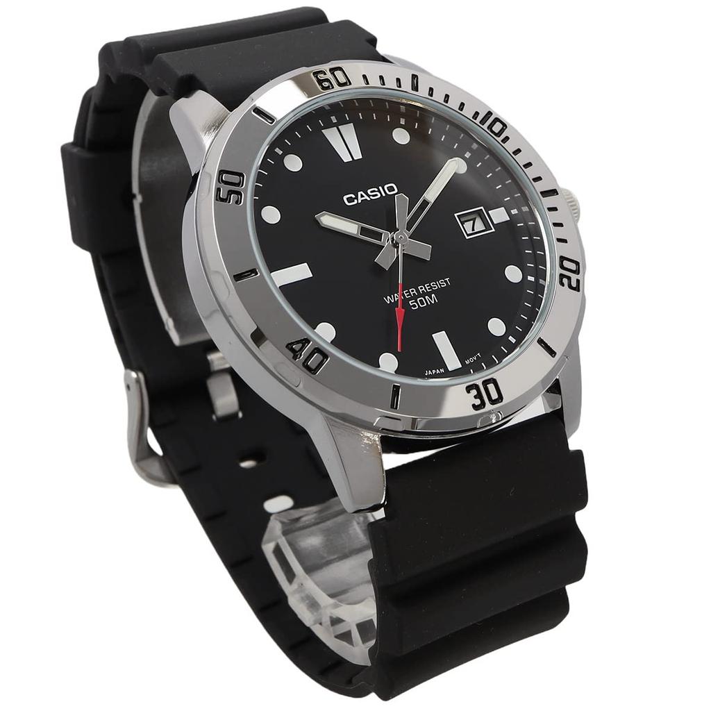 Casio Стандартные аналоговые кварцевые мужские часы MTP -VD01-1EV / -VD01-3EV Милитари Олива / Черный Зарубежная модель [Параллельный импорт]