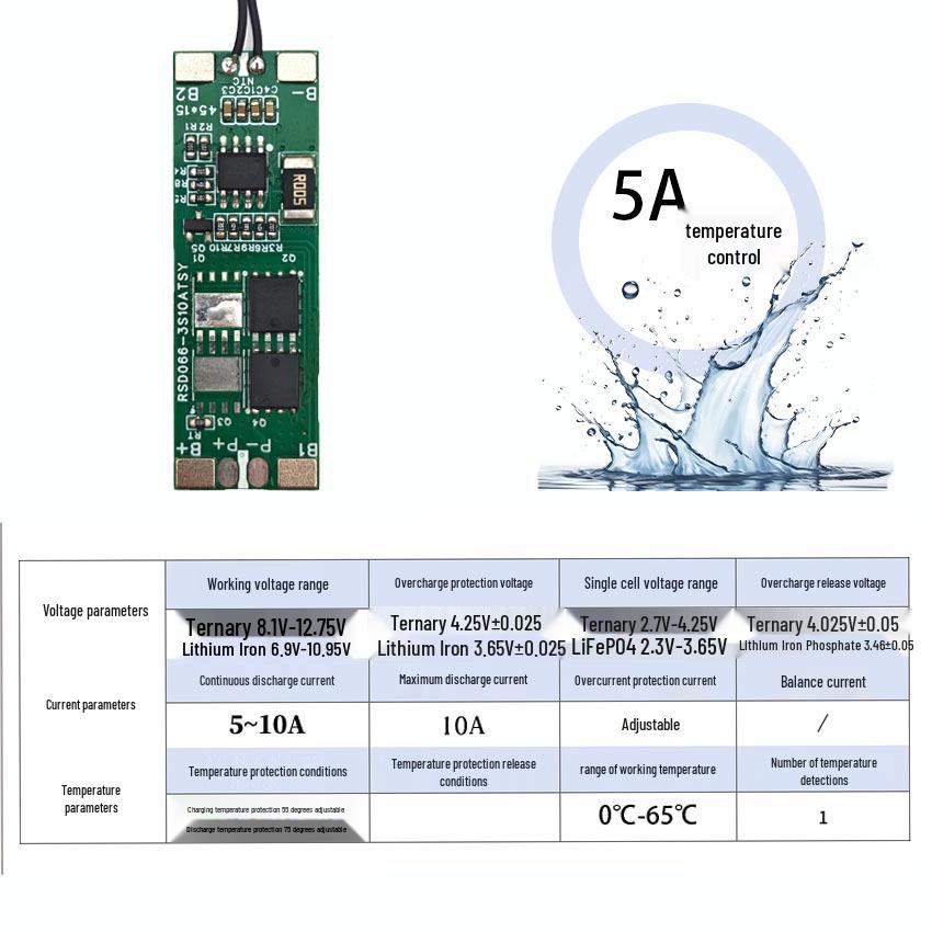 3S Lithium Battery Protection Board 11.1V 9.6V Universal 5A/10A Overcurrent & Short Circuit Module