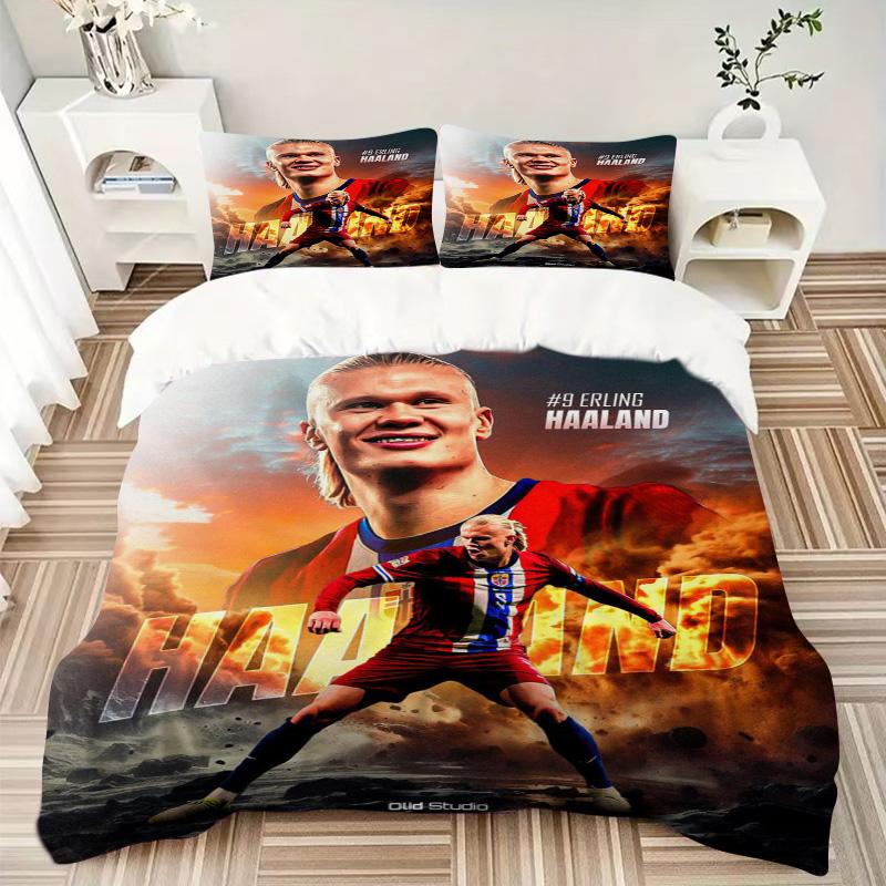 Haaland'S Firestorm Print 3Pcs Bedding Setduvet Cover With 2 Bedropillowcase Home Birthday Gift