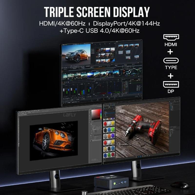 Мини-ПК GMKtec M6 AMD R5 6600H 6-ядерный 12-поточный 16 ГБ DDR5 512 ГБ PCIe 3.0 SSD WiFi 6 BT5.2 Настольный компьютер