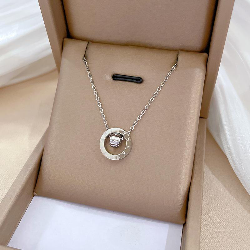 Геометрическое Животное Темперамент Личность Минималистичный Ветряная Печь Настоящее Золото Ожерелье Женская Цепочка на Ключицу