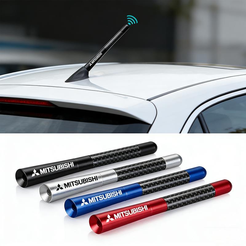 8/12CM Car Roof Radio Antenna for Mitsubishi Ralliart Lancer ASX Pajero Outlander Eclipse Carbon Fiber Signal Aerial Sticker