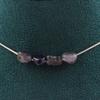 Stones and Minerals. 4 Cordierite Iolite Bead Necklace from Madagascar. Steel Chain Necklace Women, Men. Customizable Size